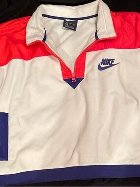 Nike White Red and Purple Pullover Jacket